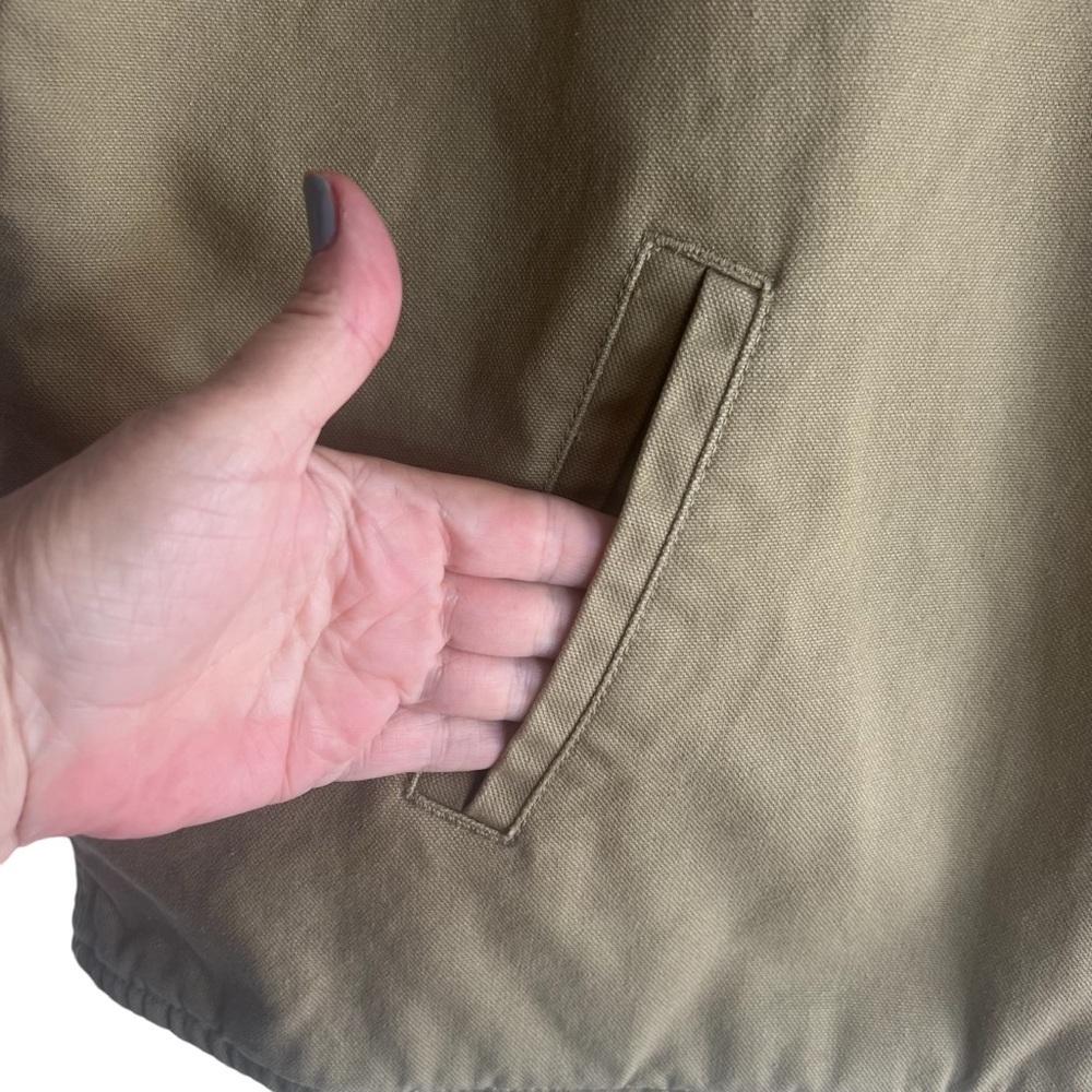 BERNE Sherpa Lined HEAVY Full Zip Utility Vest — no size tag — see measurements - Picture 6 of 11